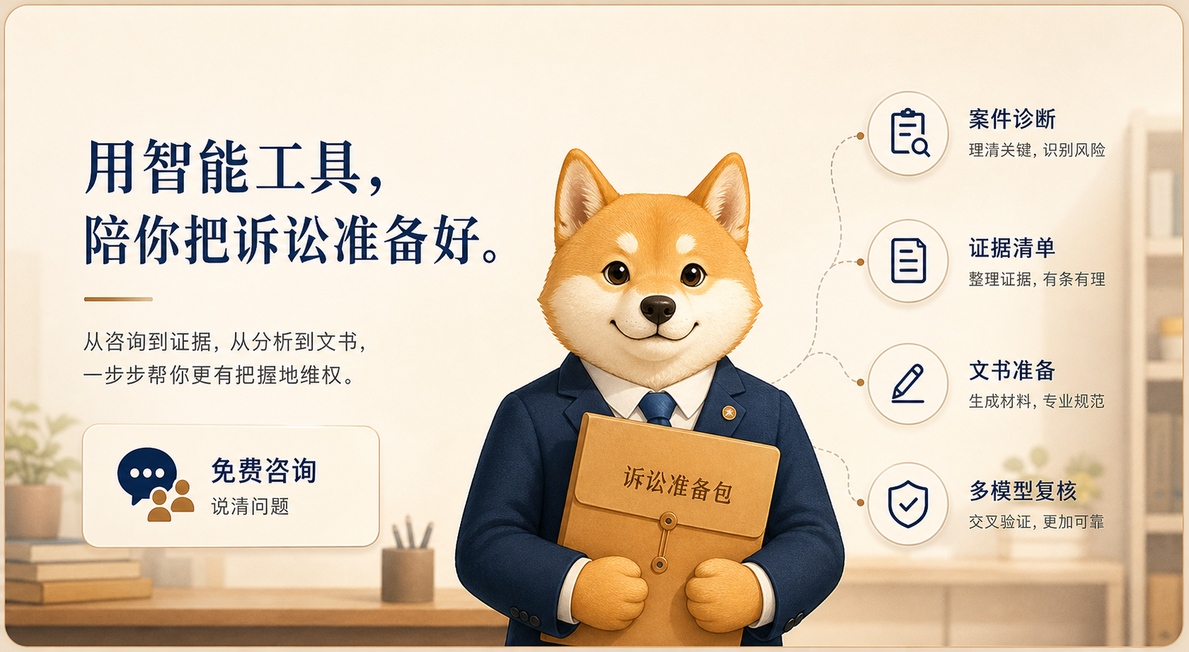 柴小帮陪伴用户准备诉讼材料